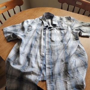 Haggar Mens Button Down Shirt